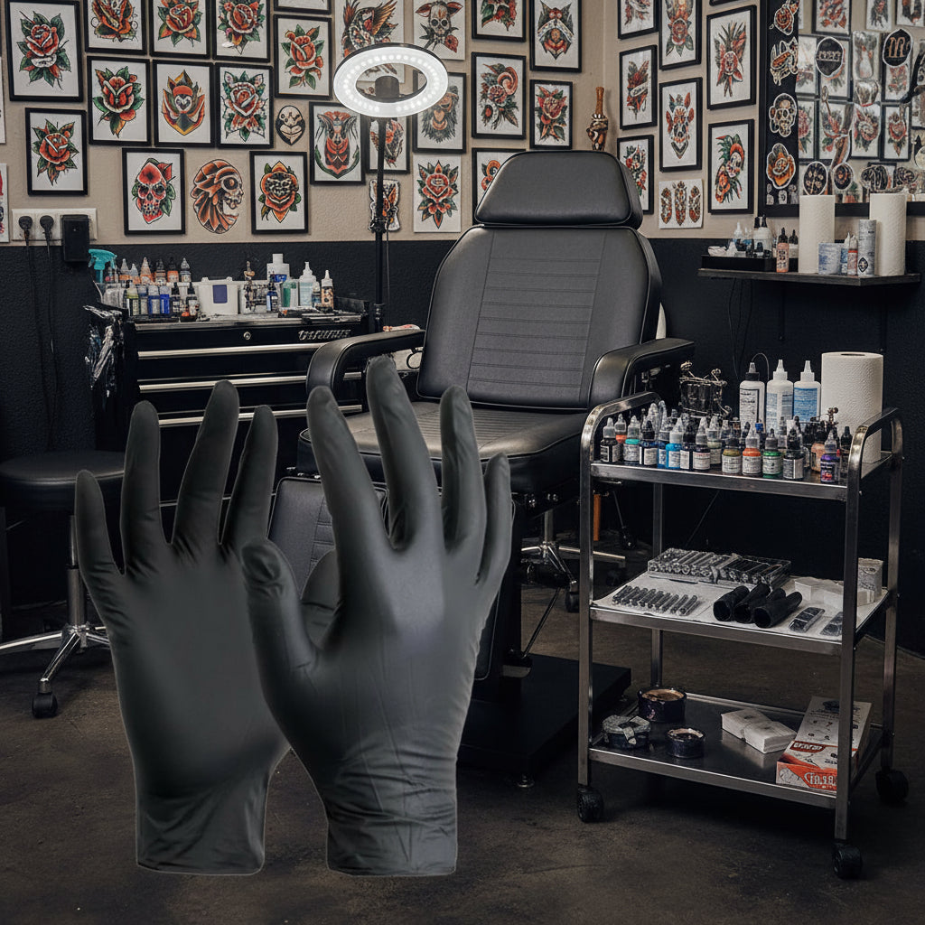 BODYTECH BLACK NITRILE EXAMINATION GLOVES