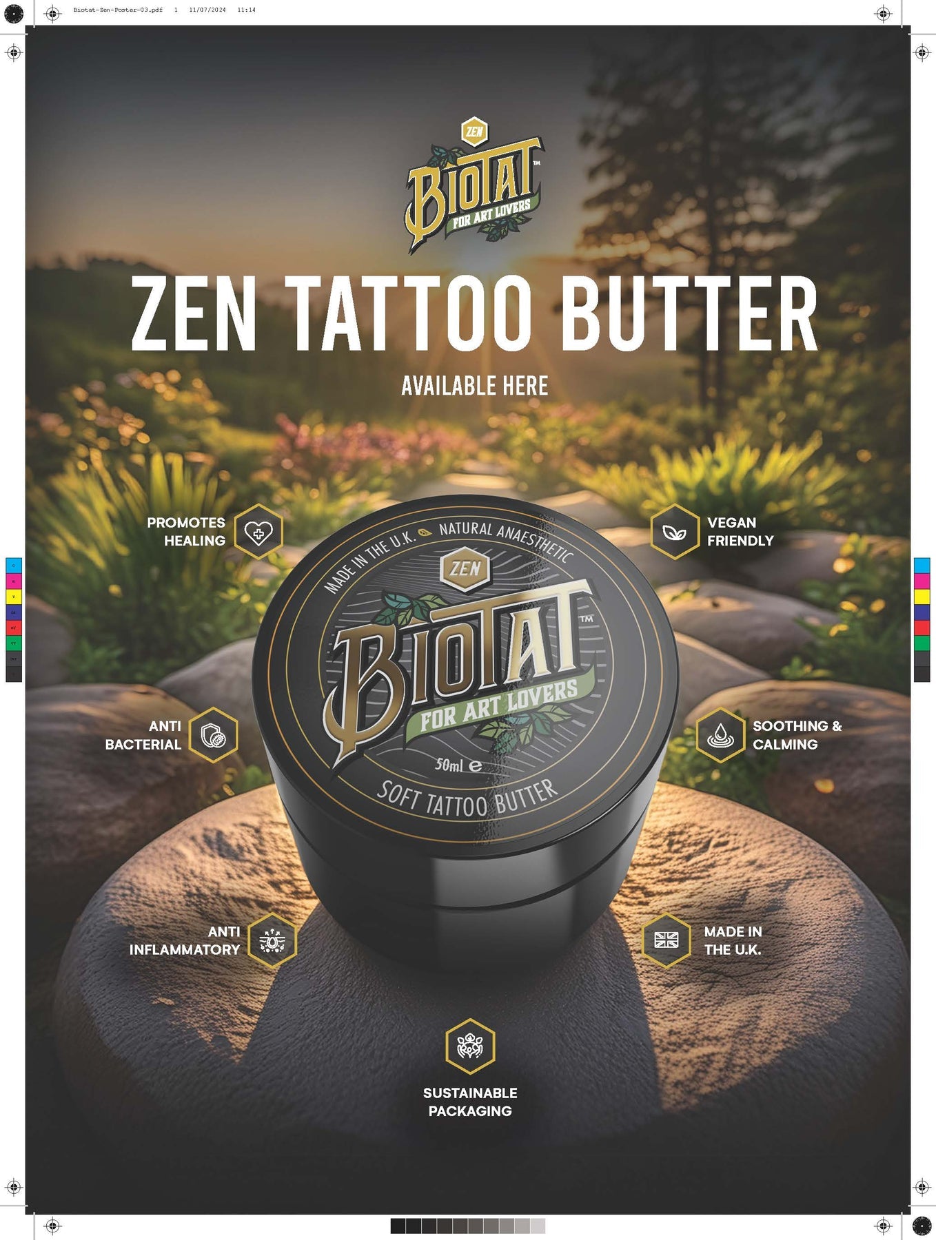 BIOTAT® CANDY/ZEN/ZEST 50ML TATTOO AFTERCARE BUTTER STUDIO BOXES