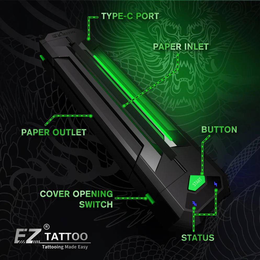 Ez professional thermal stencil printer wireless + extra 6 months warranty