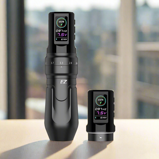 EZ P3 PRO WIRELESS BATTERY TATTOO MACHINE WITH 2 BATTERY PACKS
