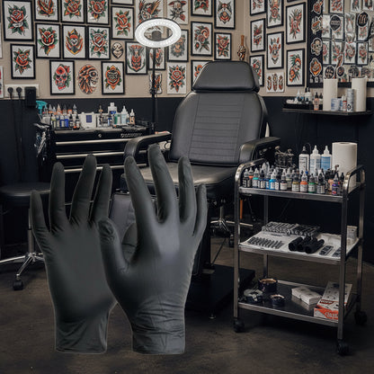 BODYTECH BLACK NITRILE EXAMINATION GLOVES
