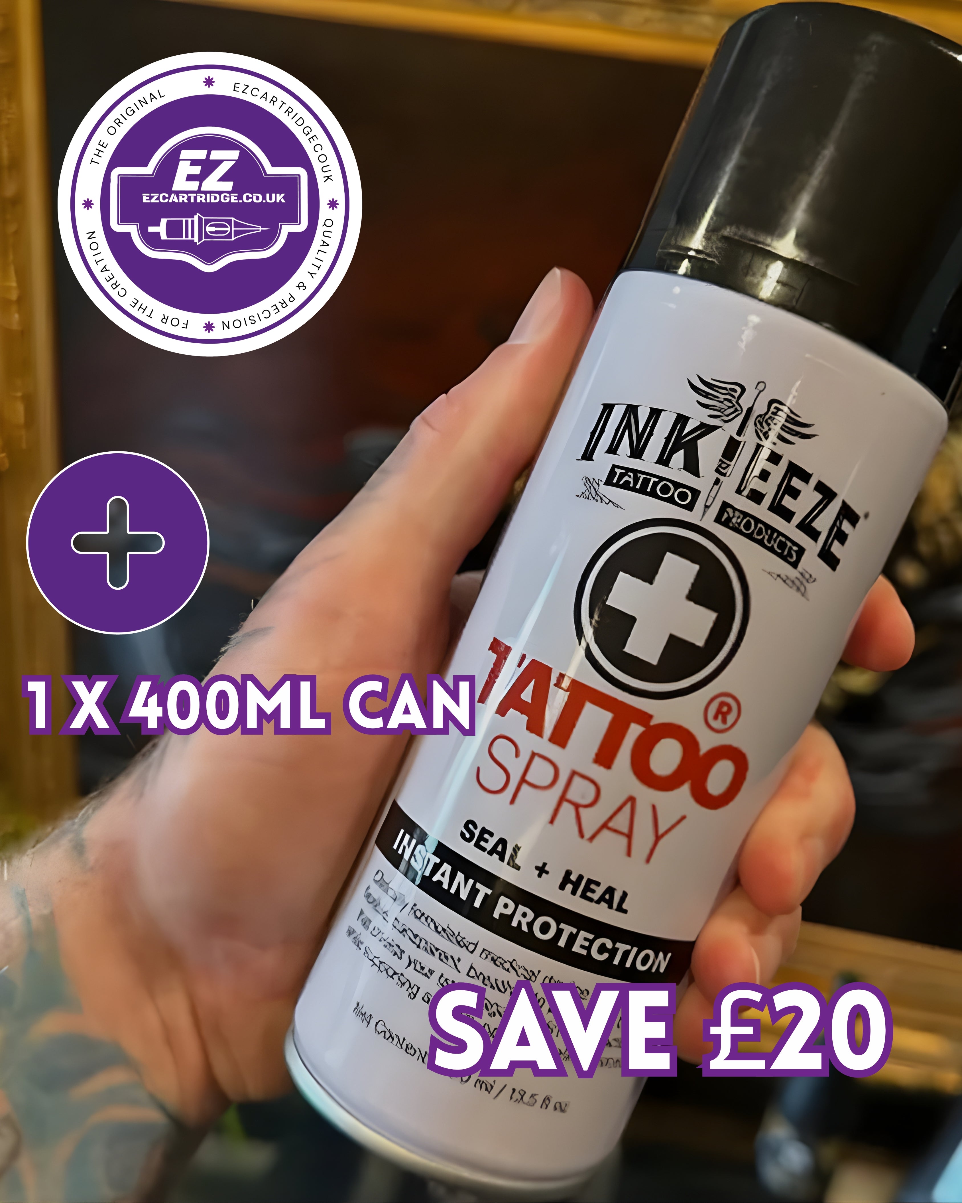 Tattoo spray studio packs 10x32.5/2 x150/1x400ml – EZcartridge.co.uk