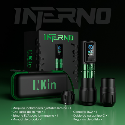 EZ Inferno （2.0mm-4.5mm）Wireless Tattoo Machine Adjustable Stroke and two batteries