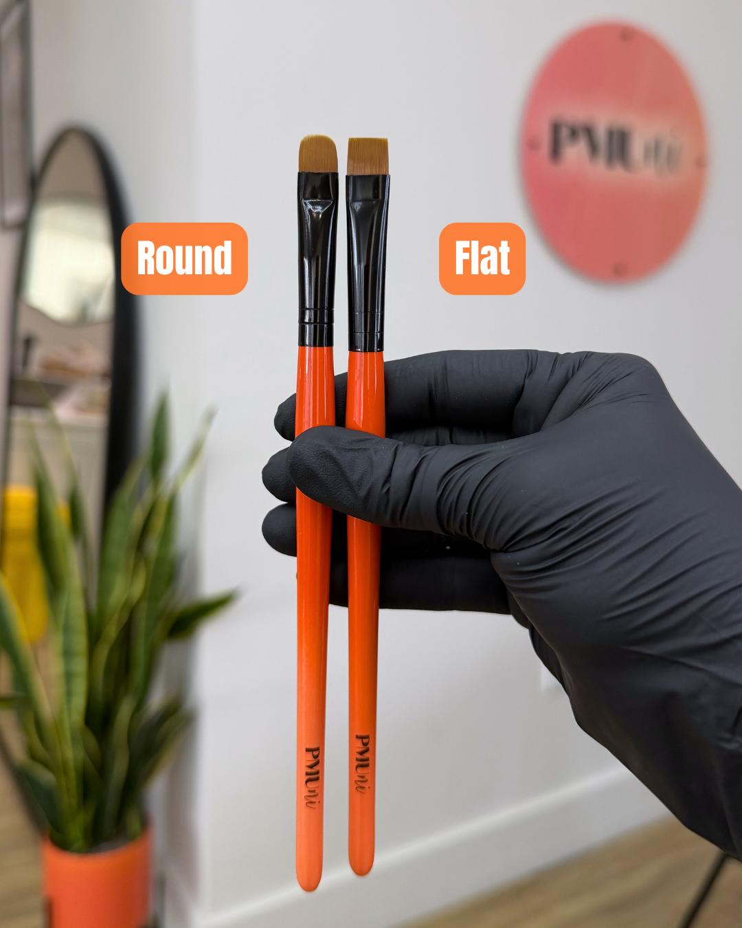 PMUni Duo Brushes Pre-Draw Set of 2 (Flat & Round)