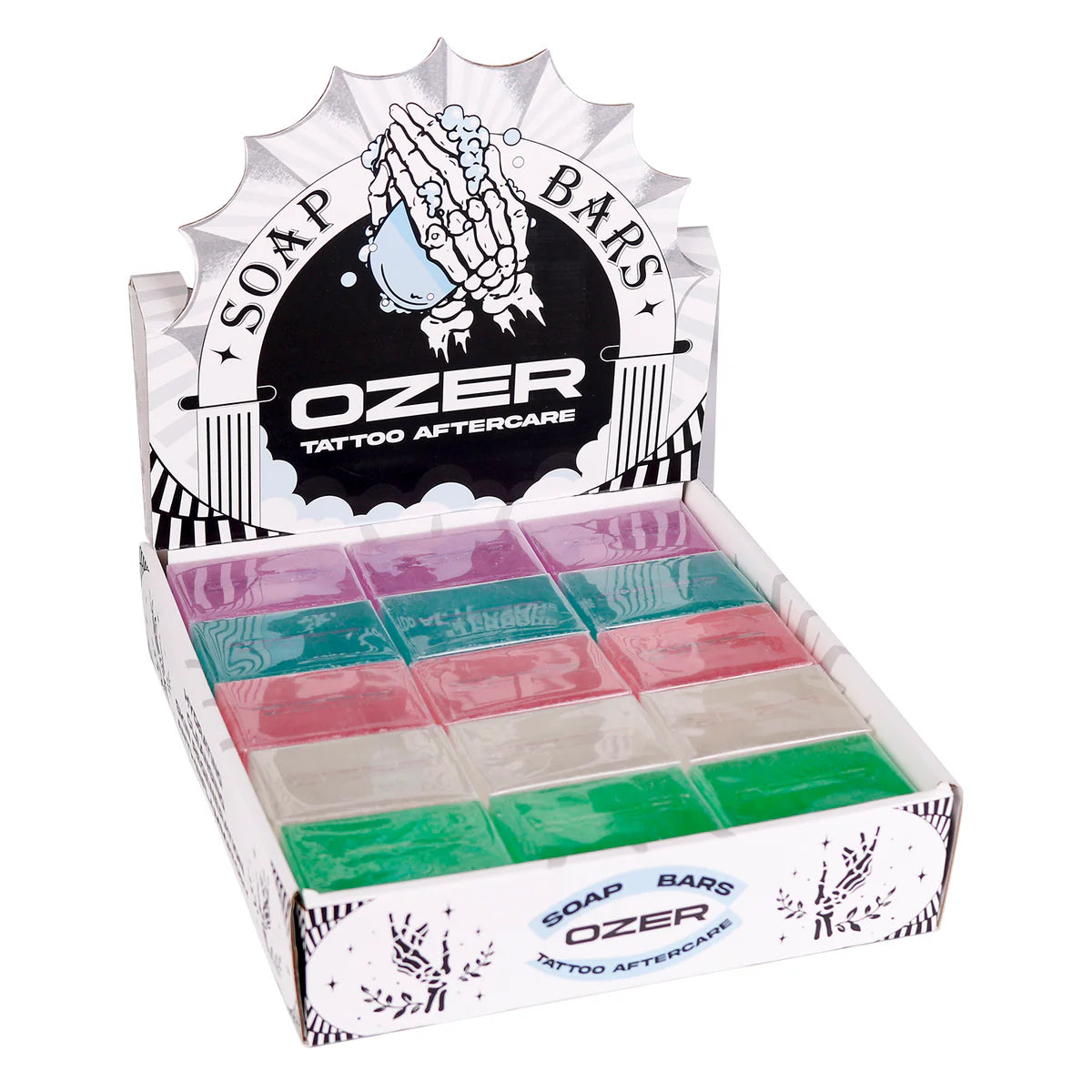 OZER Tattoo Care Soap Set - 5 Fragrances, 50g per bar, suitable for post-tattoo care and skin cleansing