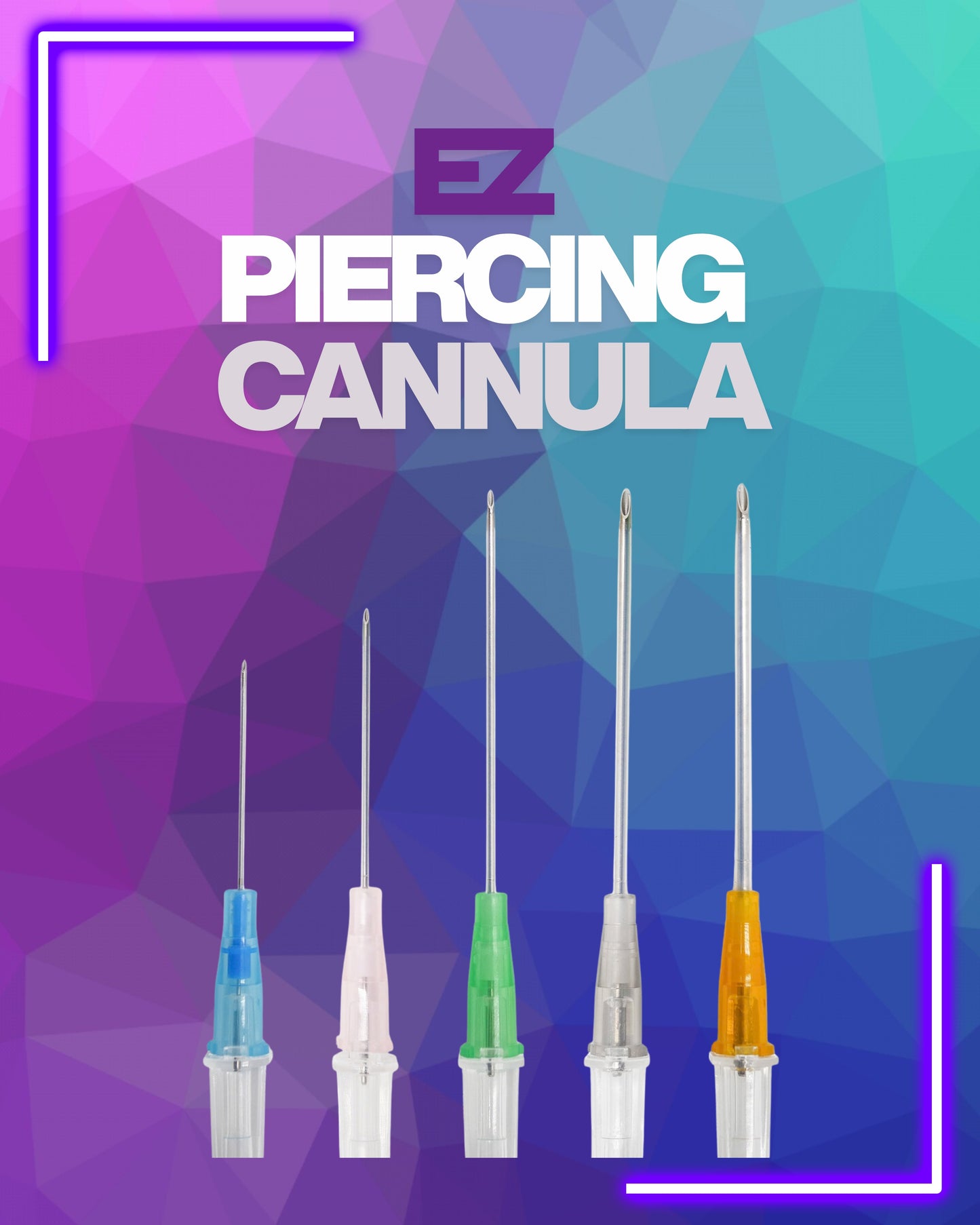 EZ PIERCING CANNULAS 50packs