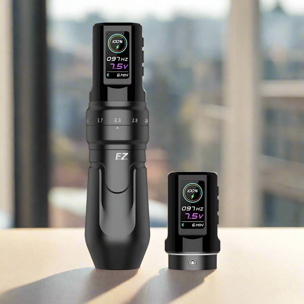 EZ P3 PRO WIRELESS BATTERY TATTOO MACHINE WITH 2 BATTERY PACKS