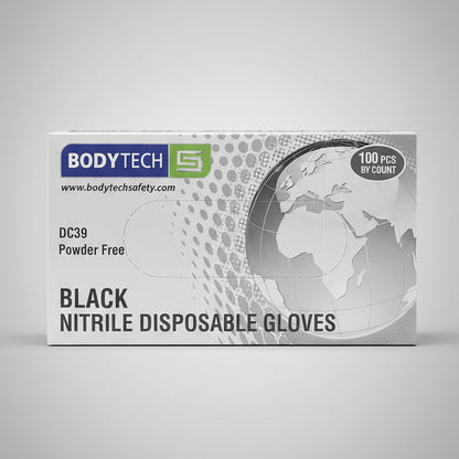 BODYTECH BLACK NITRILE EXAMINATION GLOVES