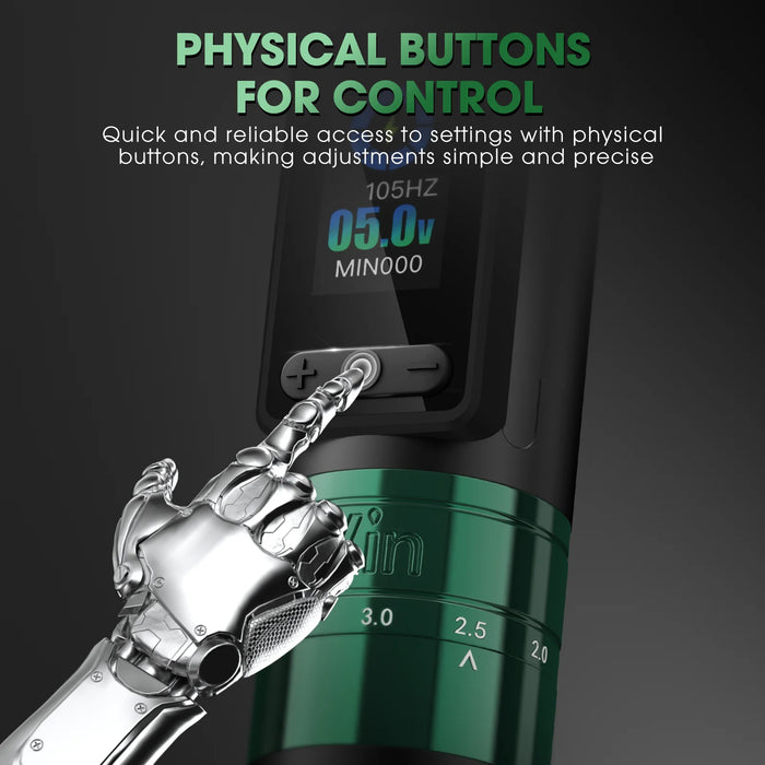 EZ Inferno （2.0mm-4.5mm）Wireless Tattoo Machine Adjustable Stroke and two batteries