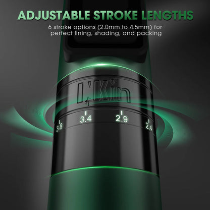 EZ Inferno （2.0mm-4.5mm）Wireless Tattoo Machine Adjustable Stroke and two batteries