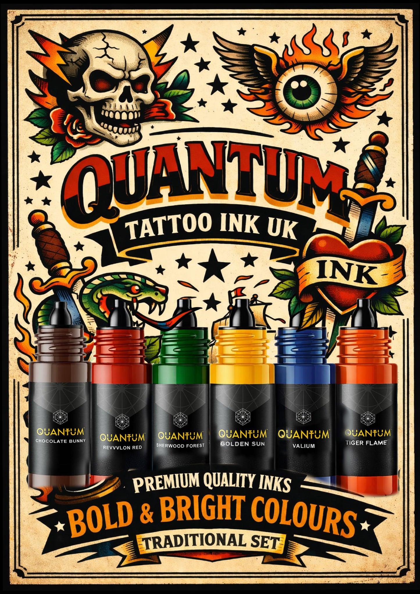 QUANTUM INK TRADITIONAL 6 PC COLOUR SET